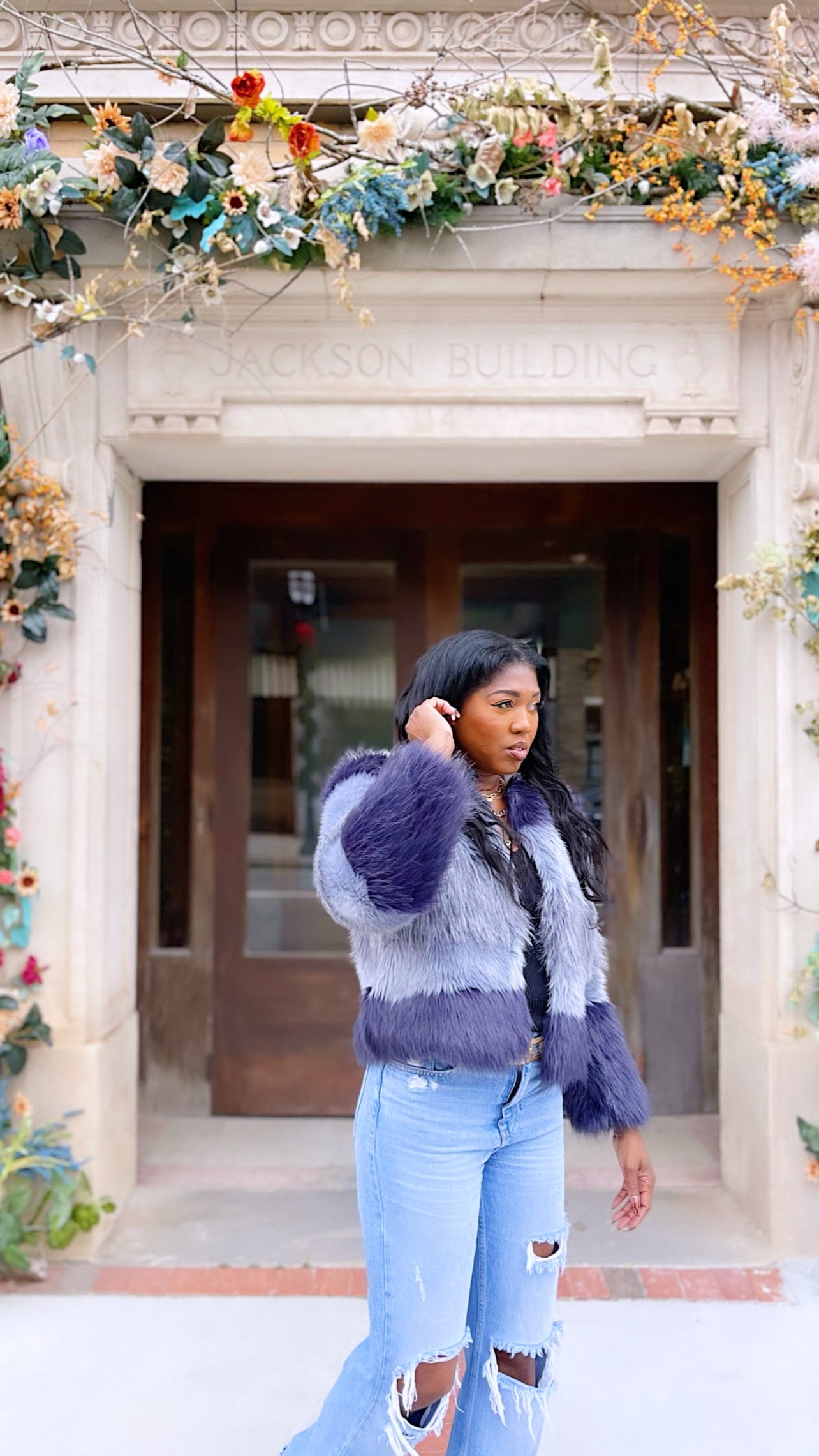 Zara faux fur jacket
